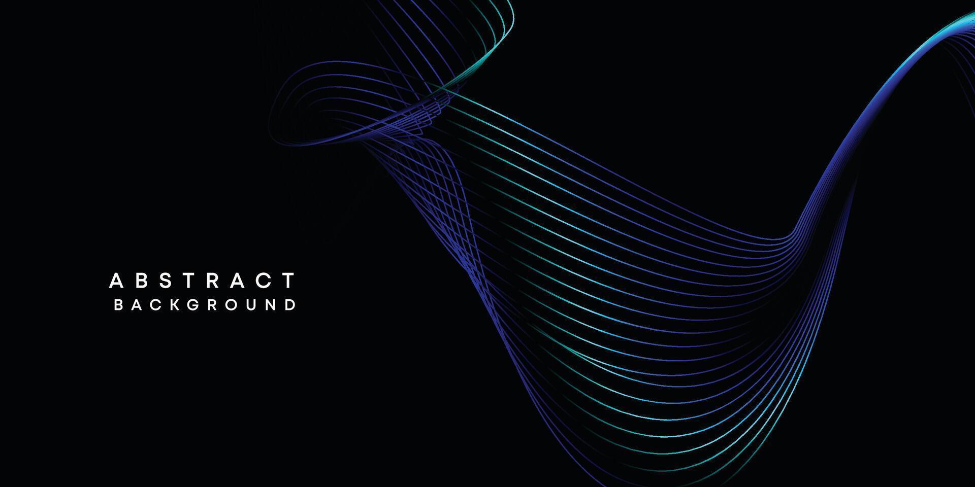 Abstract data visualization, geometric dark blue, orange, green gradient waving lines technology background. Purple, navy blue, red gradient futuristic geometric shiny wave pattern banner background vector