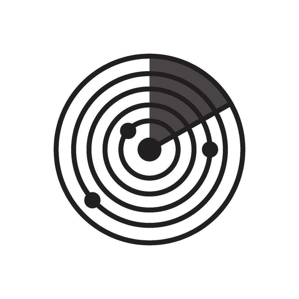 radar icon logo vector