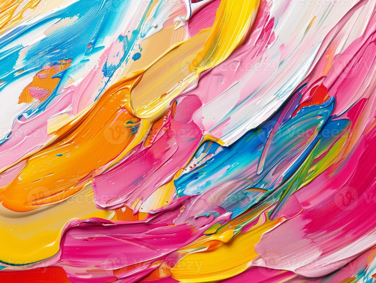 Texture background abstract colorful brush strokes. Oil paints of different colors including pink, blue, orange, white. Aesthetic macro photo