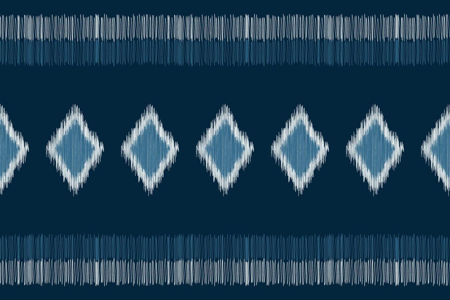 tradicional étnico ikat motivo tela modelo geométrico estilo.africano ikat bordado étnico oriental modelo azul antecedentes fondo de pantalla. resumen, ilustración.textura, marco, decoración. vector