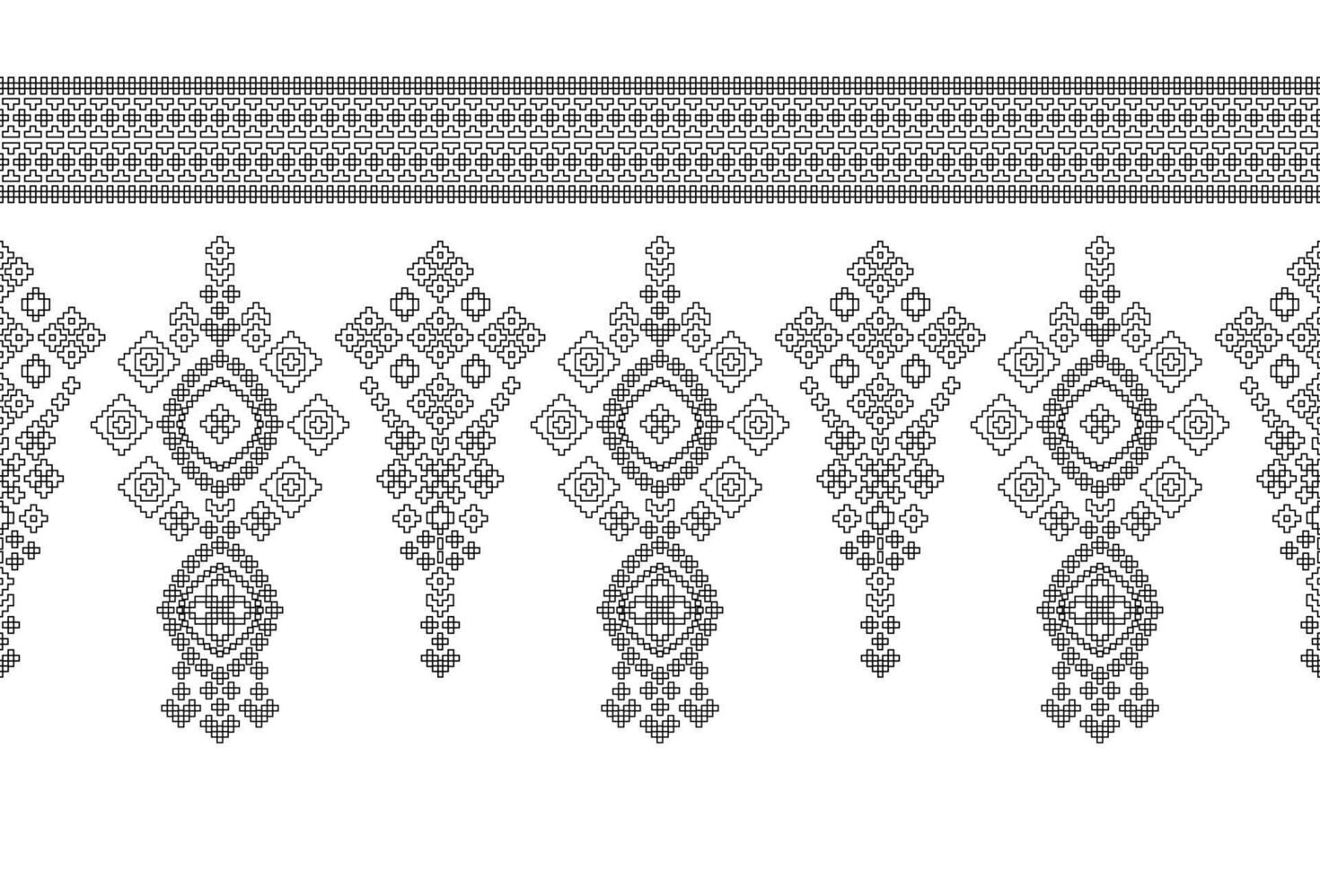 tradicional étnico motivos ikat geométrico tela modelo cruzar puntada.ikat bordado étnico colorante pintar píxel blanco antecedentes. resumen, ilustración. textura, decoración, papel tapiz. vector