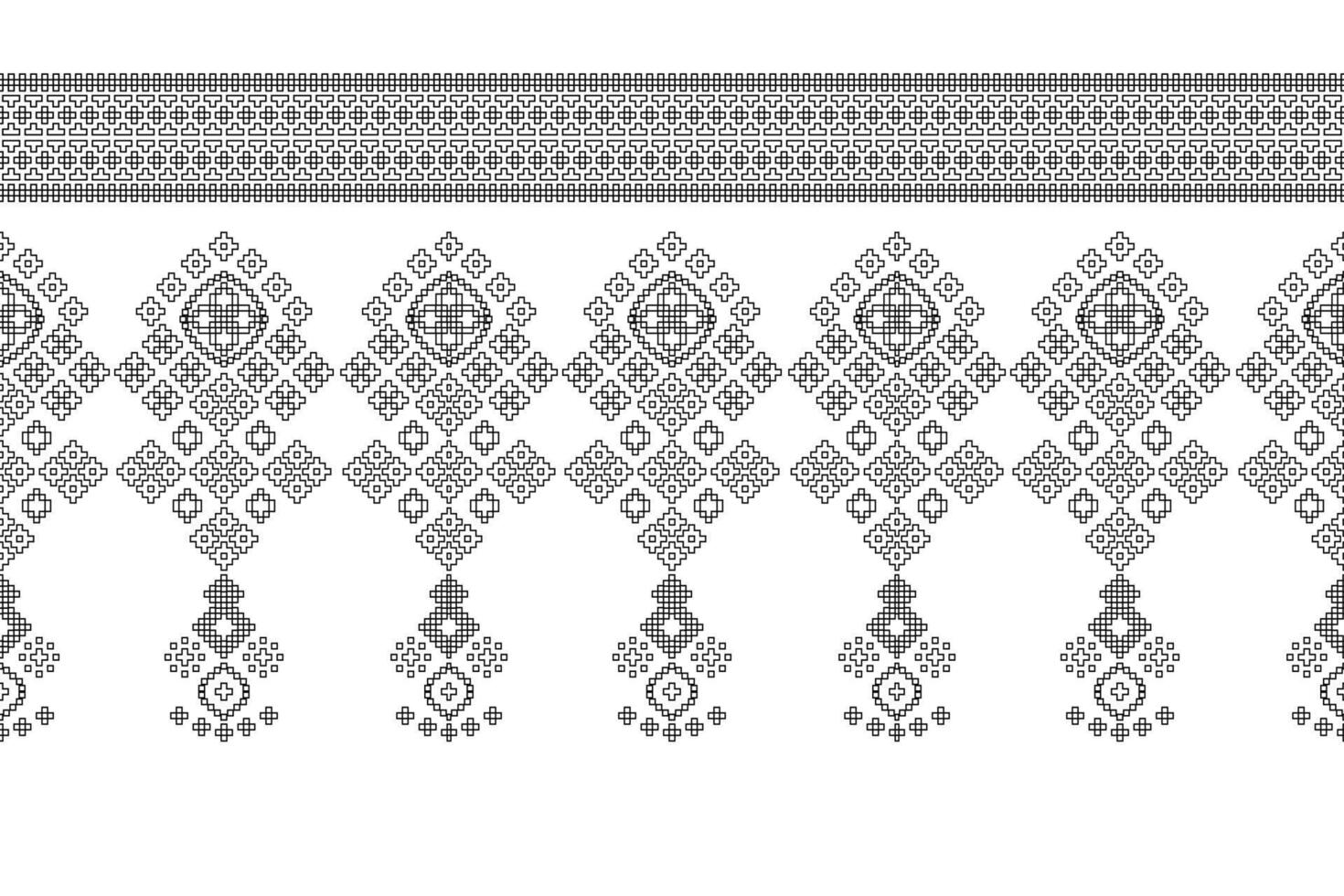 tradicional étnico motivos ikat geométrico tela modelo cruzar puntada.ikat bordado étnico colorante pintar píxel blanco antecedentes. resumen, ilustración. textura, decoración, papel tapiz. vector