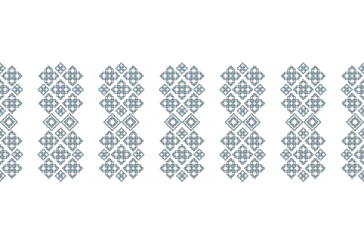 Traditional ethnic motifs ikat geometric fabric pattern cross stitch.Ikat embroidery Ethnic coloring paint pixel white background. Abstract,illustration. Texture,decoration,wallpaper. vector