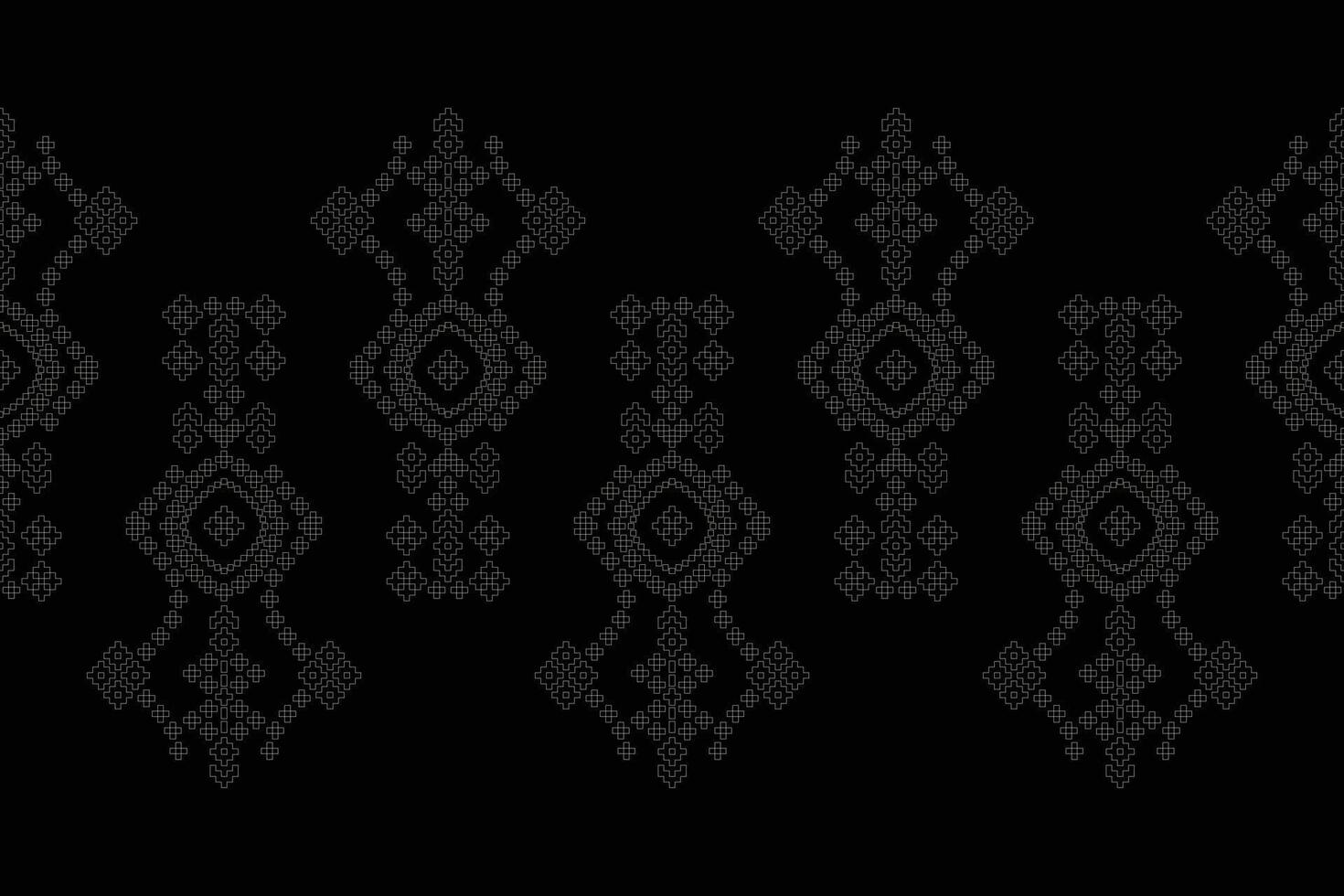 tradicional étnico motivos ikat geométrico tela modelo cruzar puntada.ikat bordado étnico oriental píxel negro fondo.abstracto, ilustración. textura,bufanda,decoración,papel tapiz. vector