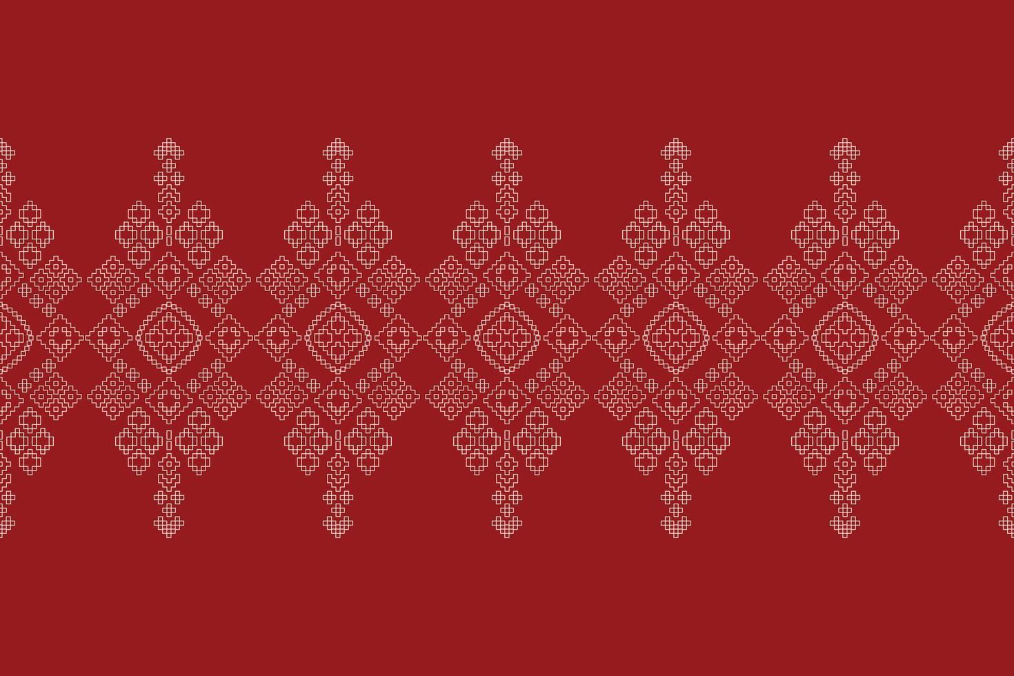 tradicional étnico motivos ikat geométrico tela modelo cruzar puntada.ikat bordado étnico oriental píxel rojo antecedentes. resumen, ilustración. textura,navidad,decoración,papel tapiz. vector