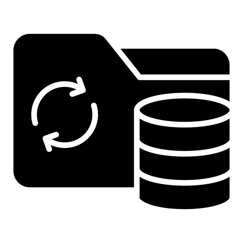 Data Backup icon line illustration vector