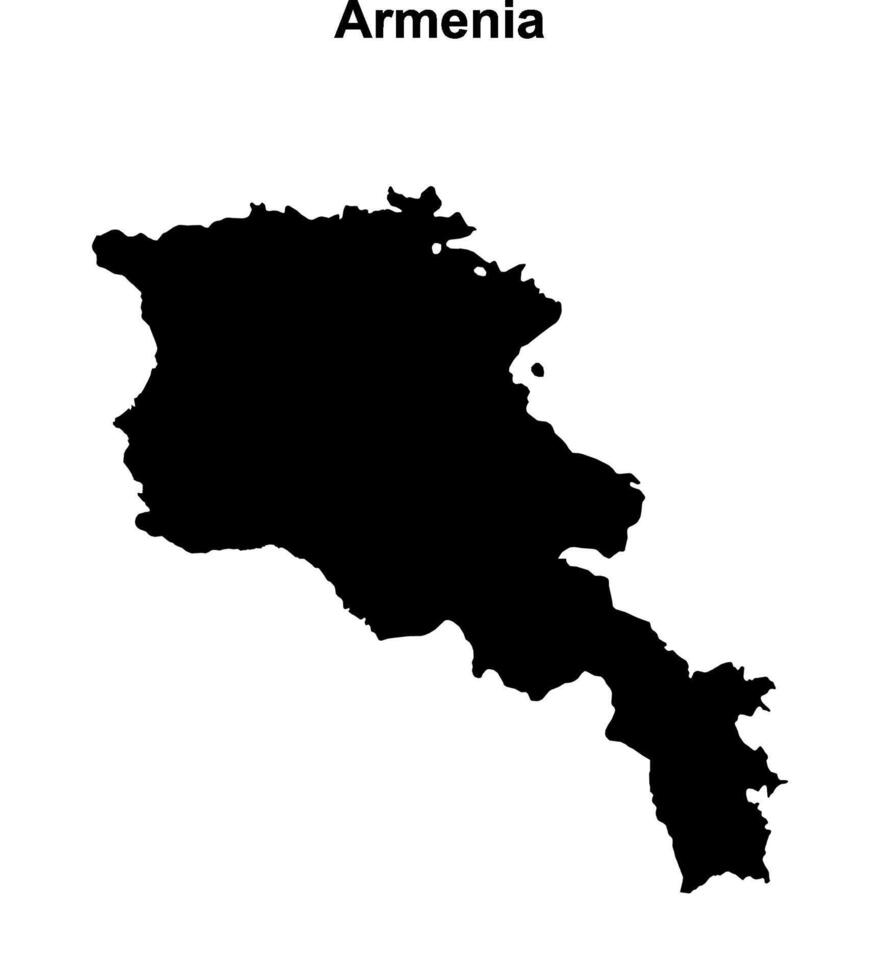 Armenia blanco contorno mapa vector