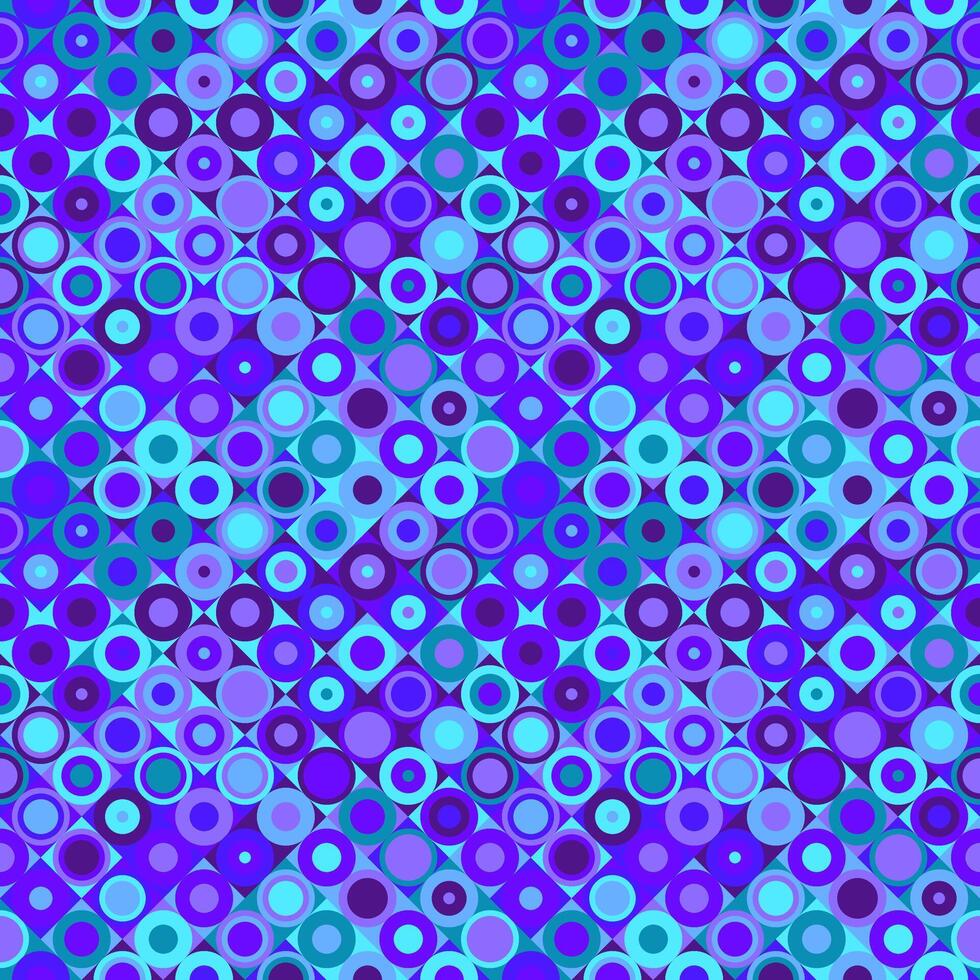Seamless abstract square and circle pattern background vector
