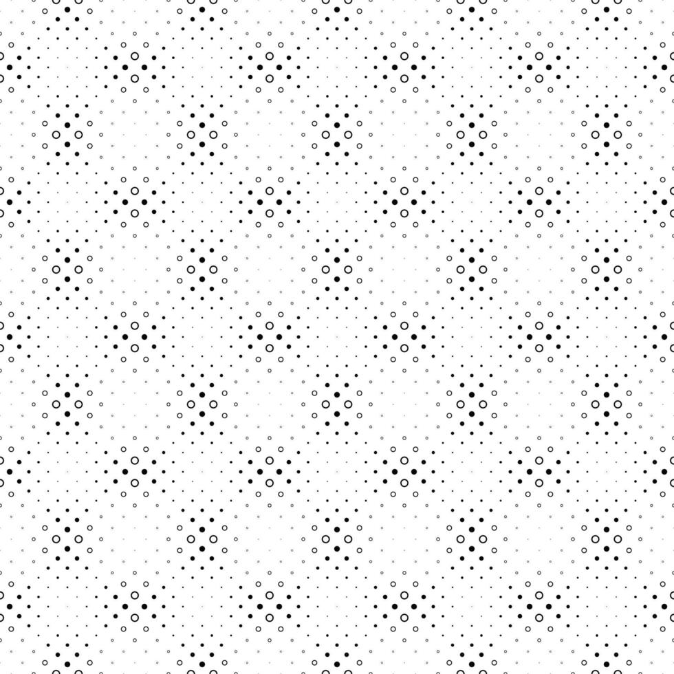 Geometrical black and white seamless circle pattern background vector