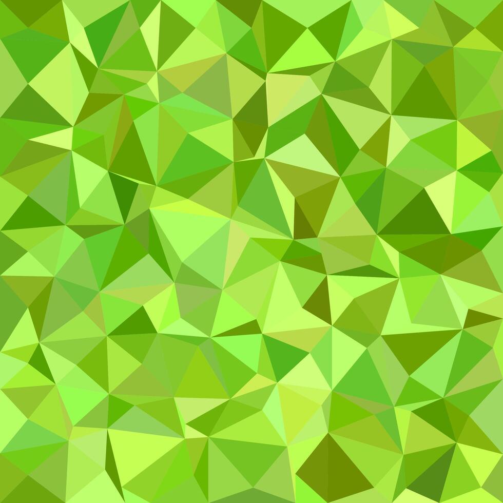 Abstract triangle mosaic background - polygonal design from triangles in green tones vector