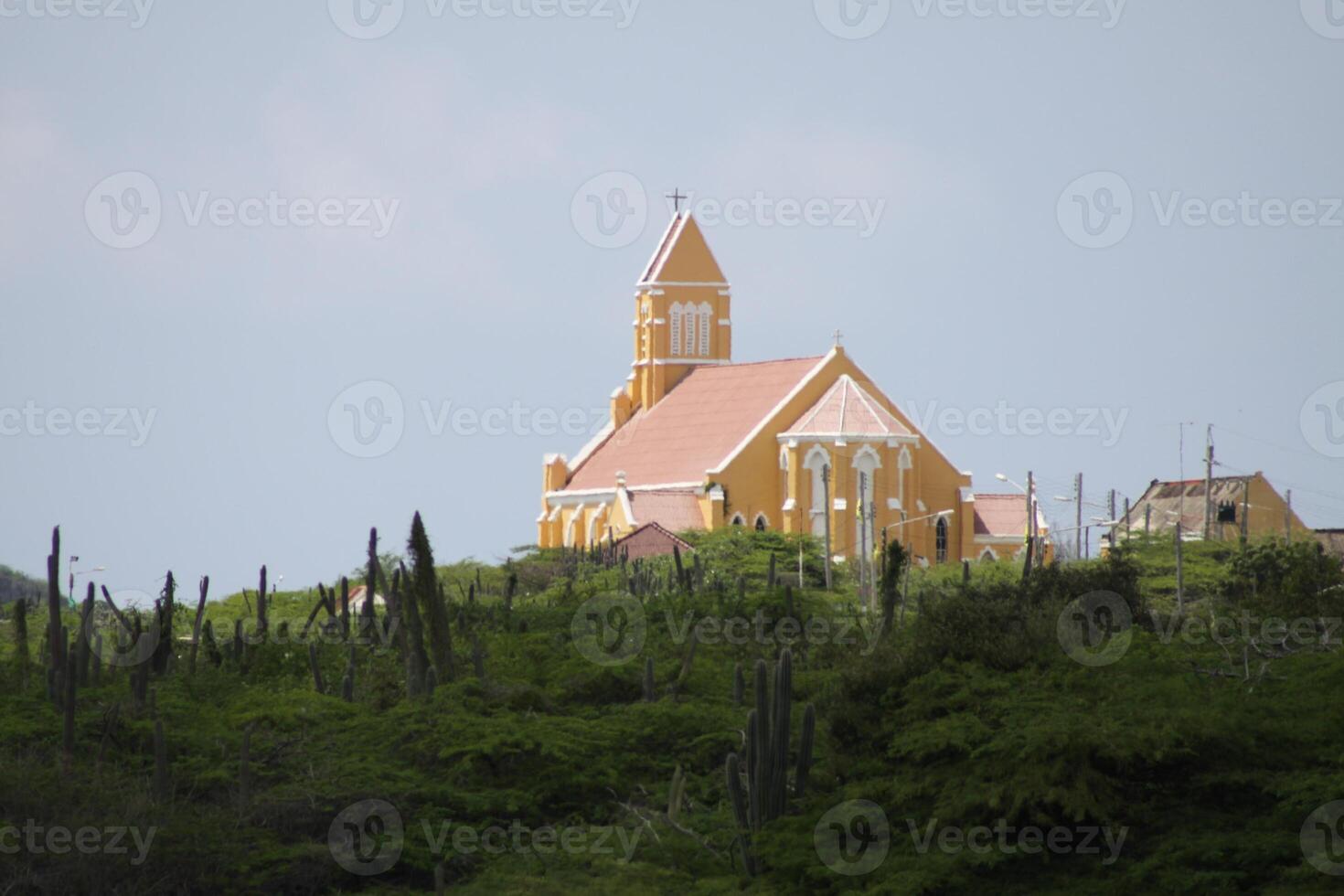 church on a hill on Curacao photo