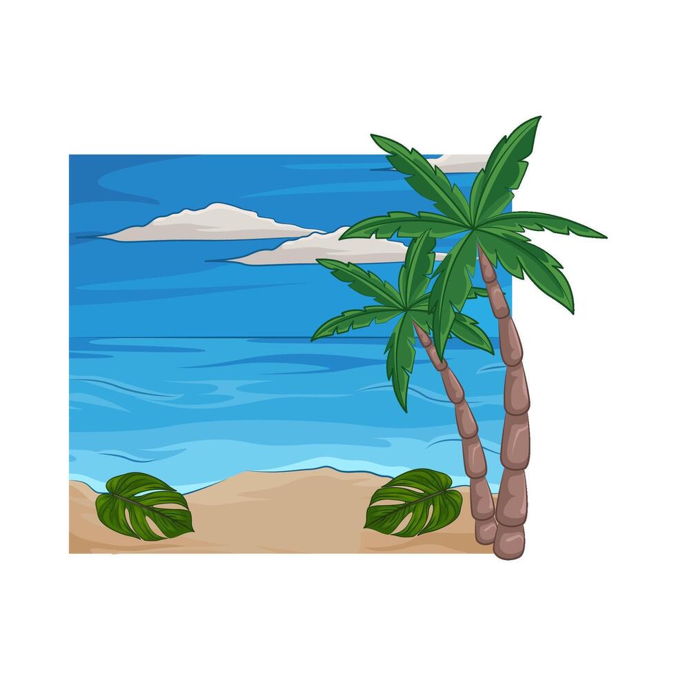 Illustration of palm tree vector