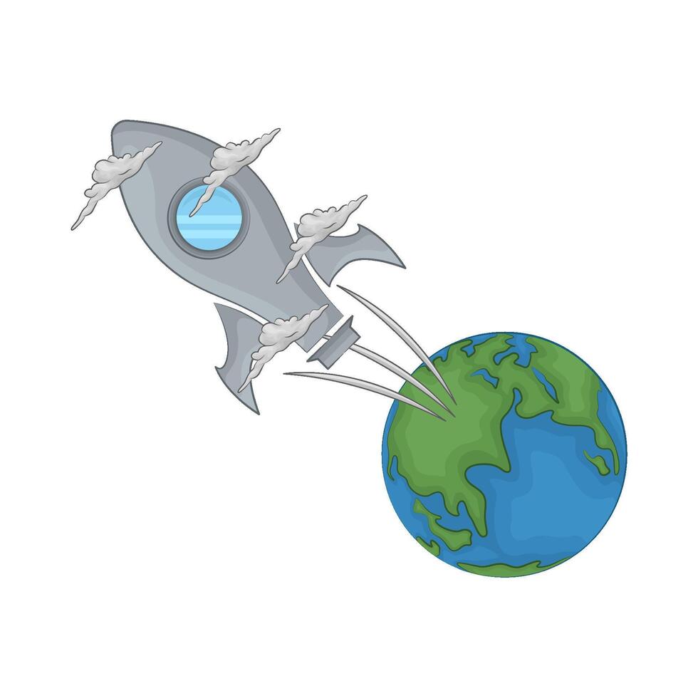 Illustration of rocket vector