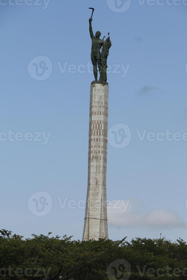red star square, cotonou, benin photo