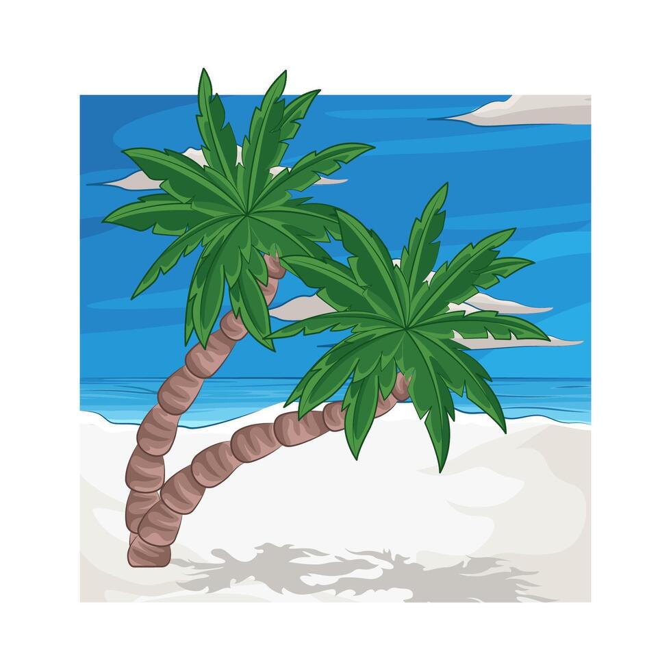 Illustration of palm tree vector