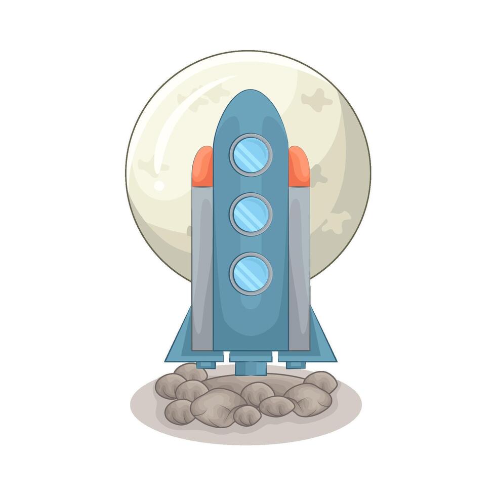 Illustration of rocket vector