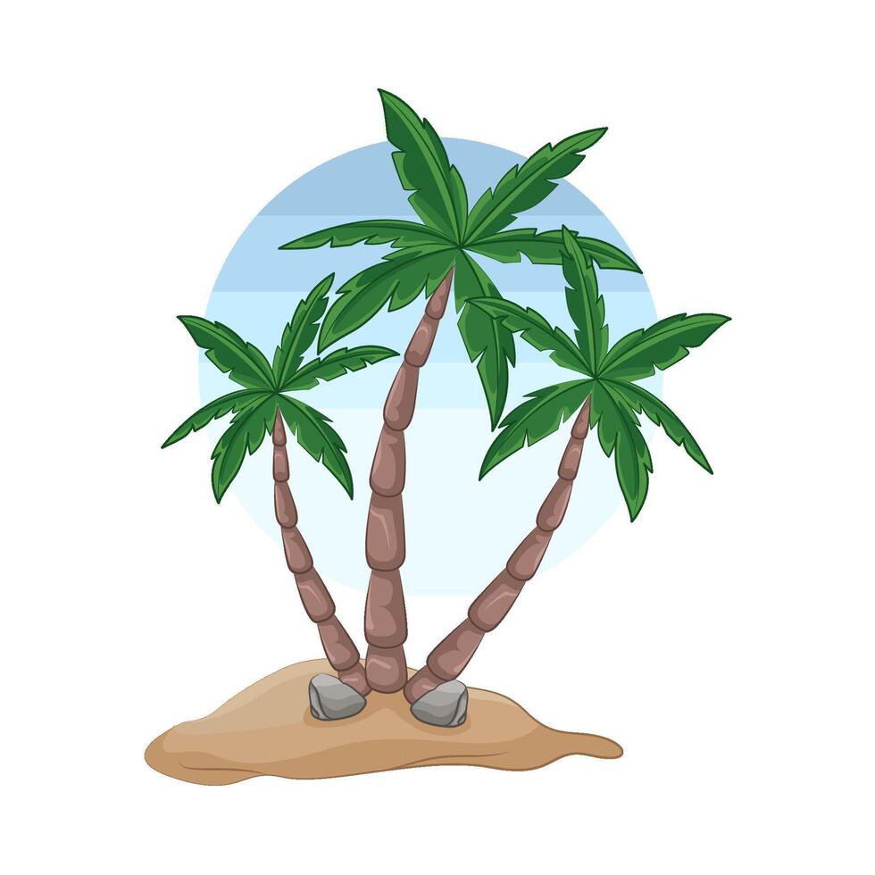 Illustration of palm tree vector