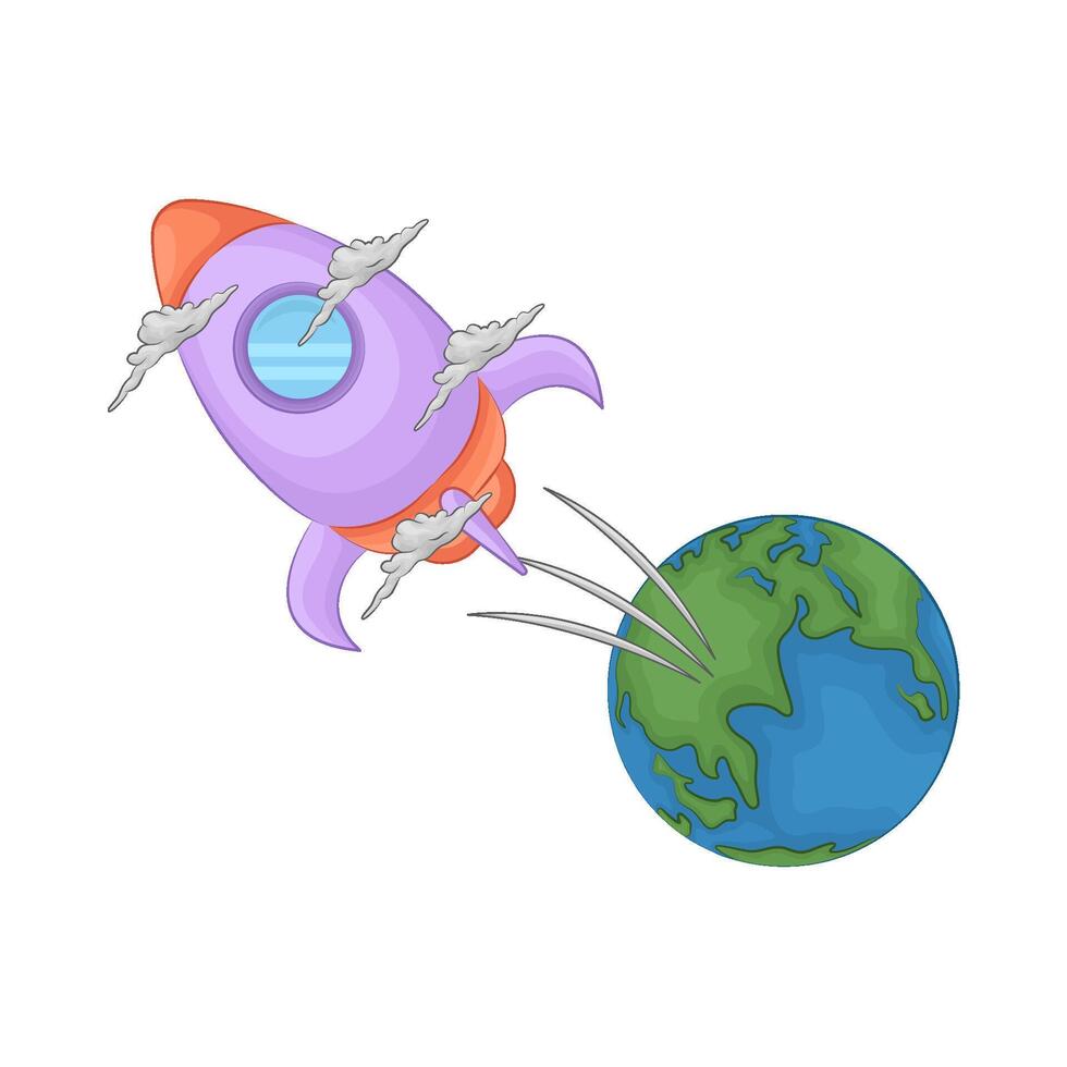 Illustration of rocket vector