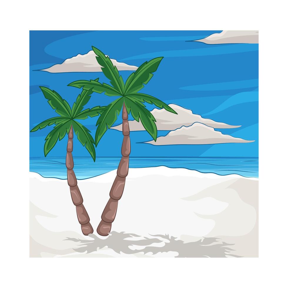 Illustration of palm tree vector