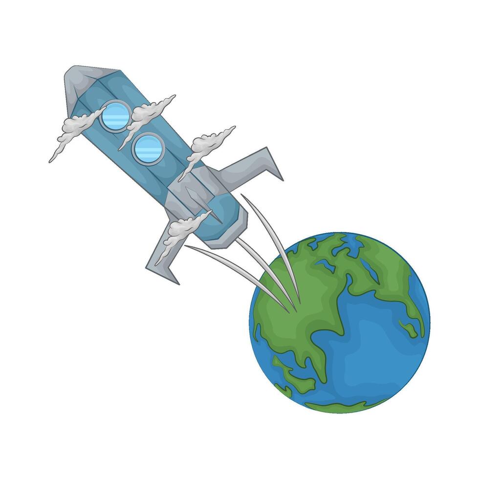 Illustration of rocket vector