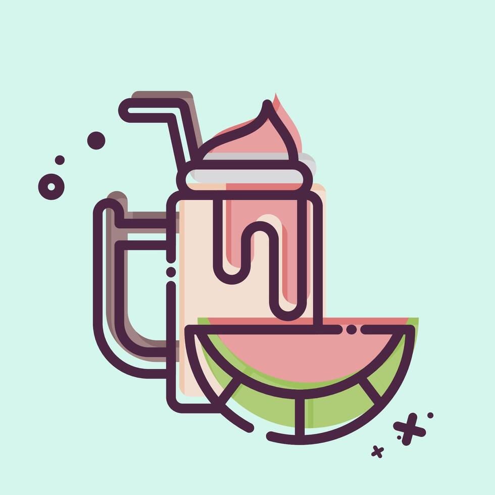 icono agua melón. relacionado a sano comida símbolo. mbe estilo. sencillo diseño ilustración vector