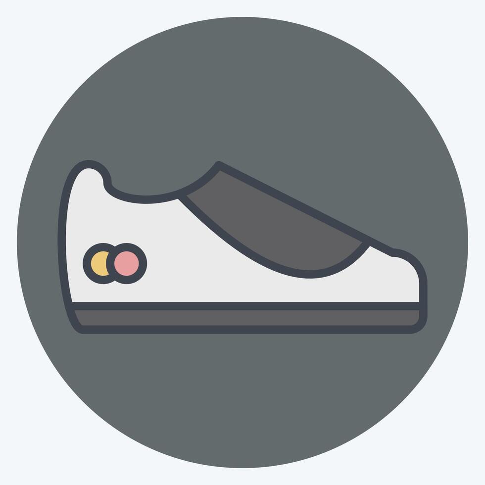 icono zapato. relacionado a tenis Deportes símbolo. color compañero estilo. sencillo diseño ilustración vector