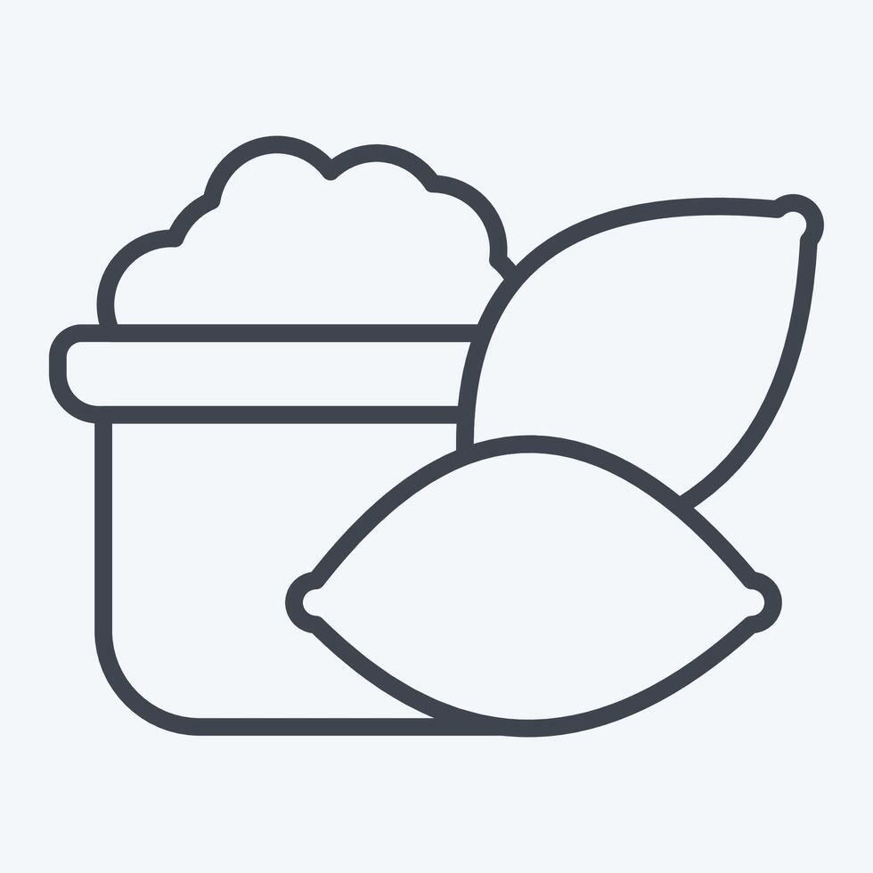 Icon Yams. related to Healthy Food symbol. line style. simple design illustration vector