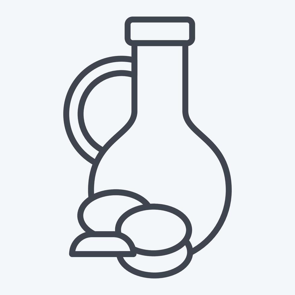 icono aceituna aceite. relacionado a sano comida símbolo. línea estilo. sencillo diseño ilustración vector