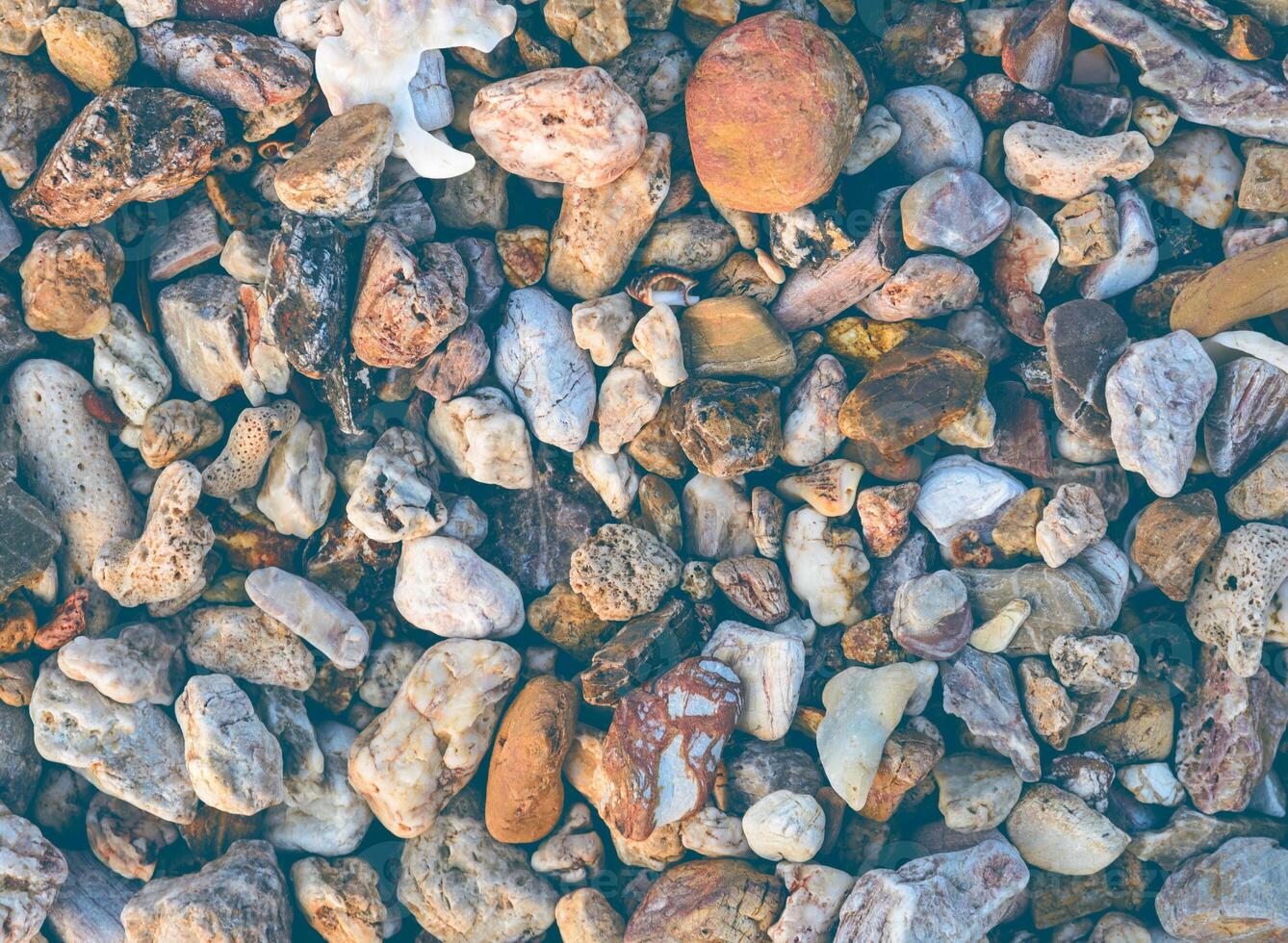 Pebble sea stones background photo