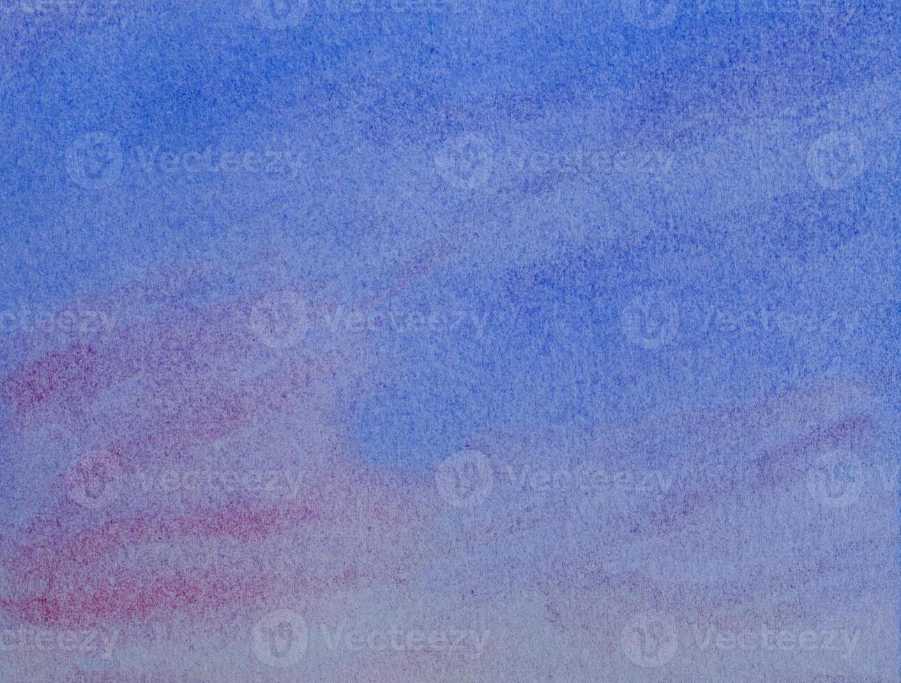 Watercolor abstract blue and pink sky background. Hand drawn watercolor painting. photo