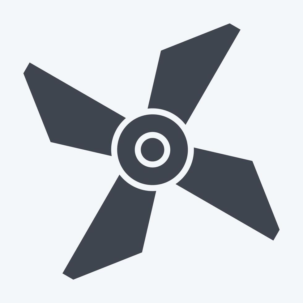 Icon Drone Blades. related to Drone symbol. glyph style. simple design illustration vector