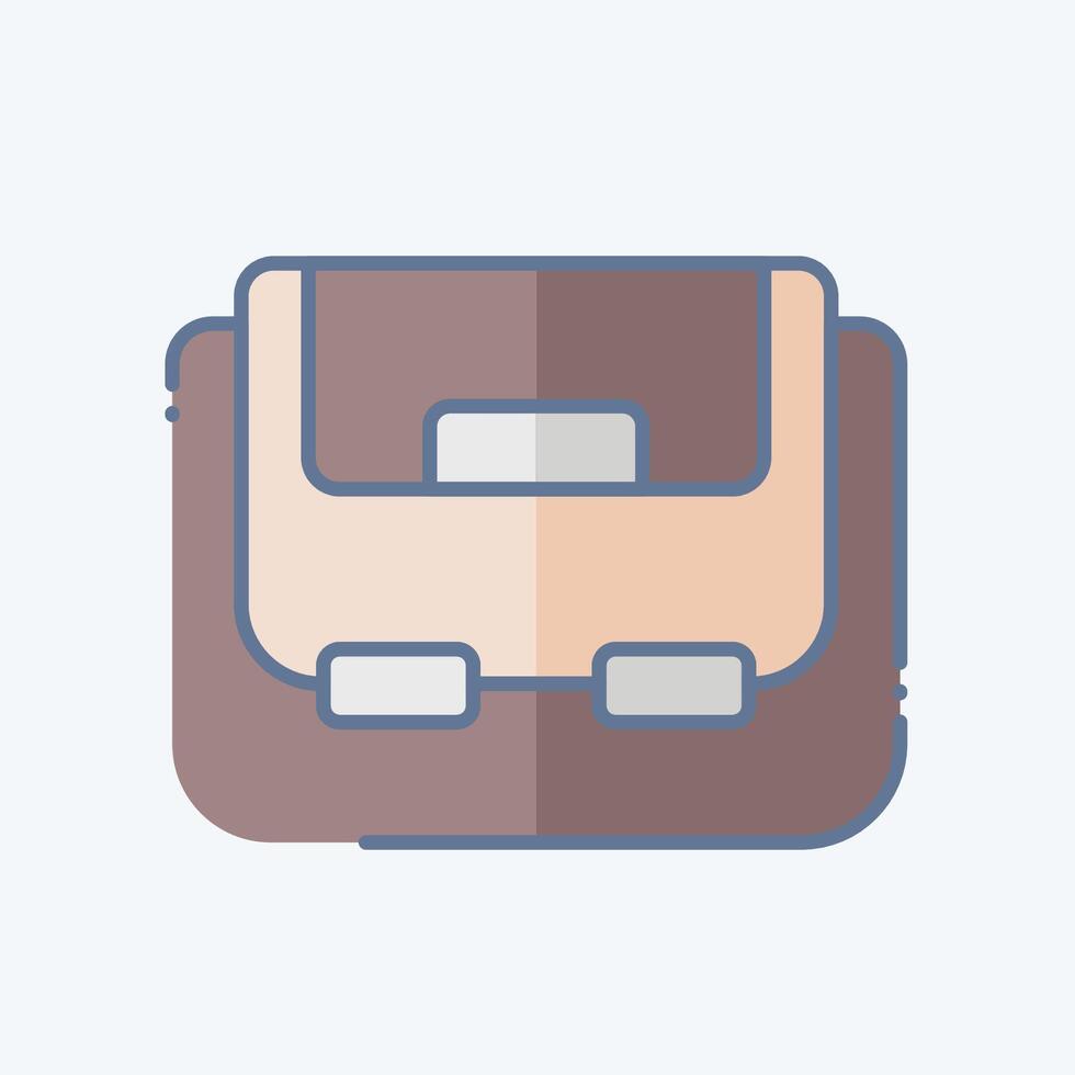 icono hombro bolsa. relacionado a zumbido símbolo. garabatear estilo. sencillo diseño ilustración vector