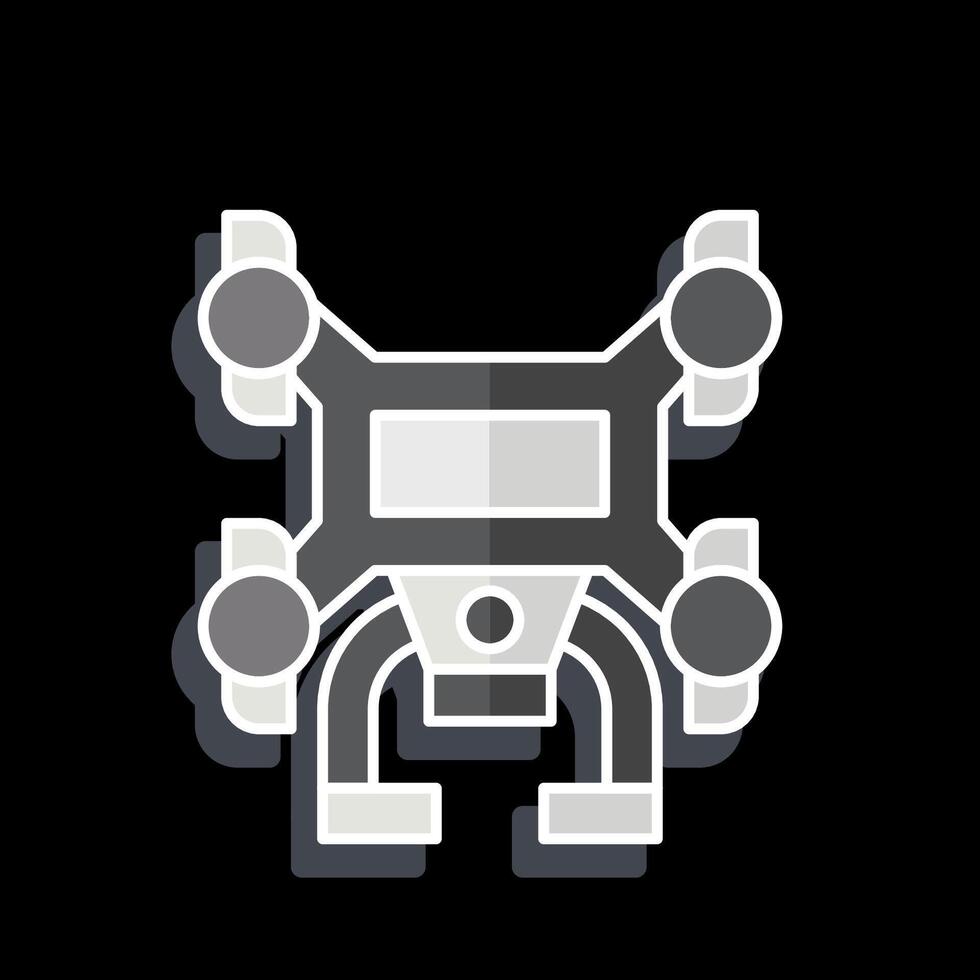 Icon Drone. related to Drone symbol. glossy style. simple design illustration vector