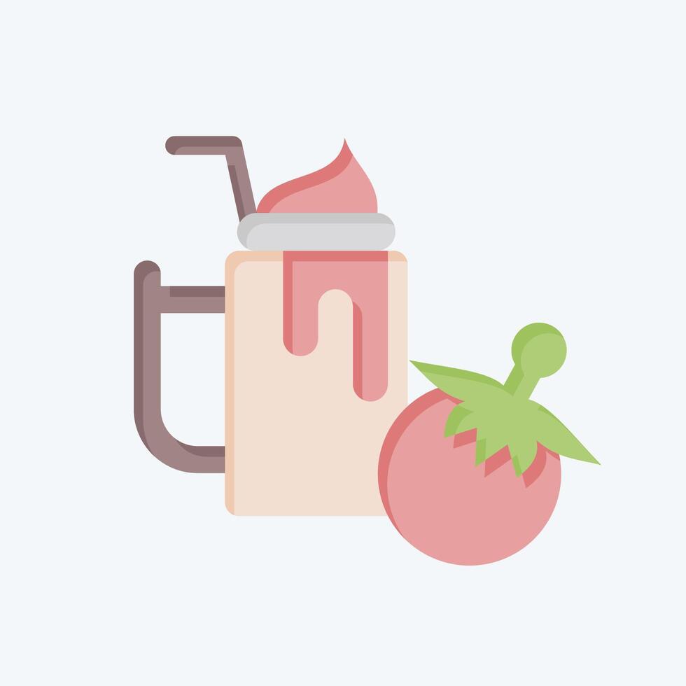 Icon Tomato. related to Healthy Food symbol. flat style. simple design illustration vector