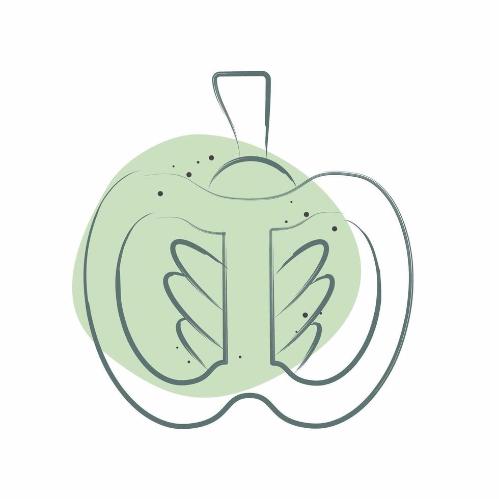 Icon Pumpkin. related to Healthy Food symbol. Color Spot Style. simple design illustration vector