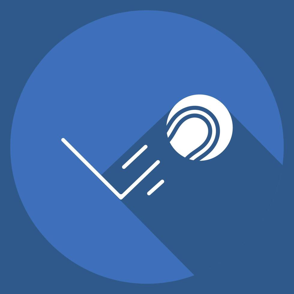 Icon Bounce. related to Tennis Sports symbol. long shadow style. simple design illustration vector