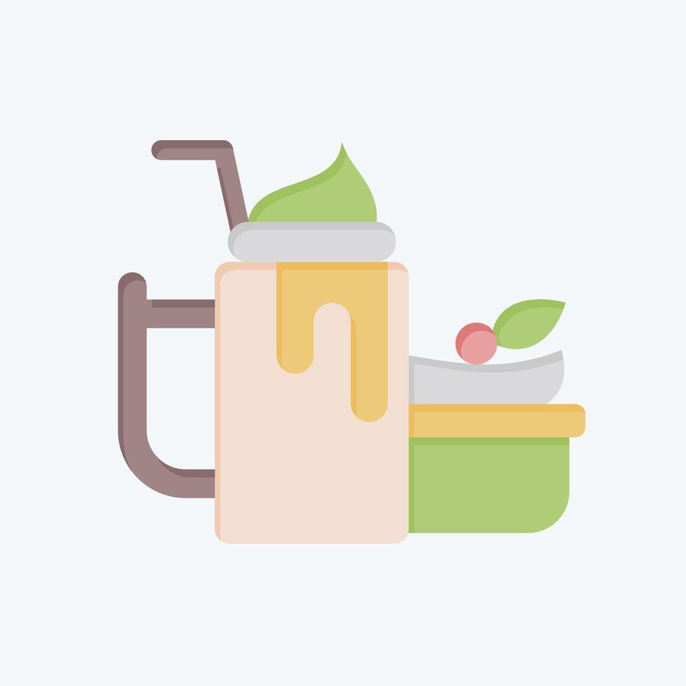 Icon Yogurt. related to Healthy Food symbol. flat style. simple design illustration vector