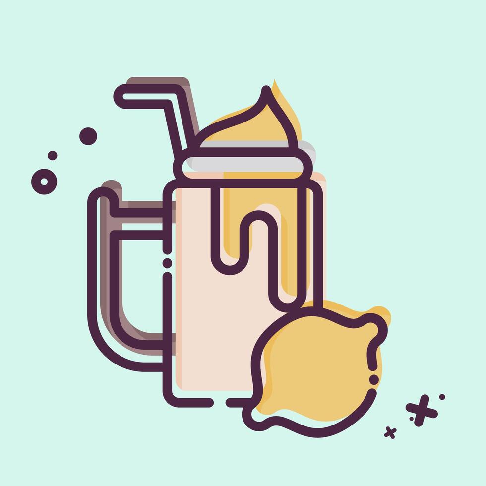 Icon Lemon. related to Healthy Food symbol. MBE style. simple design illustration vector