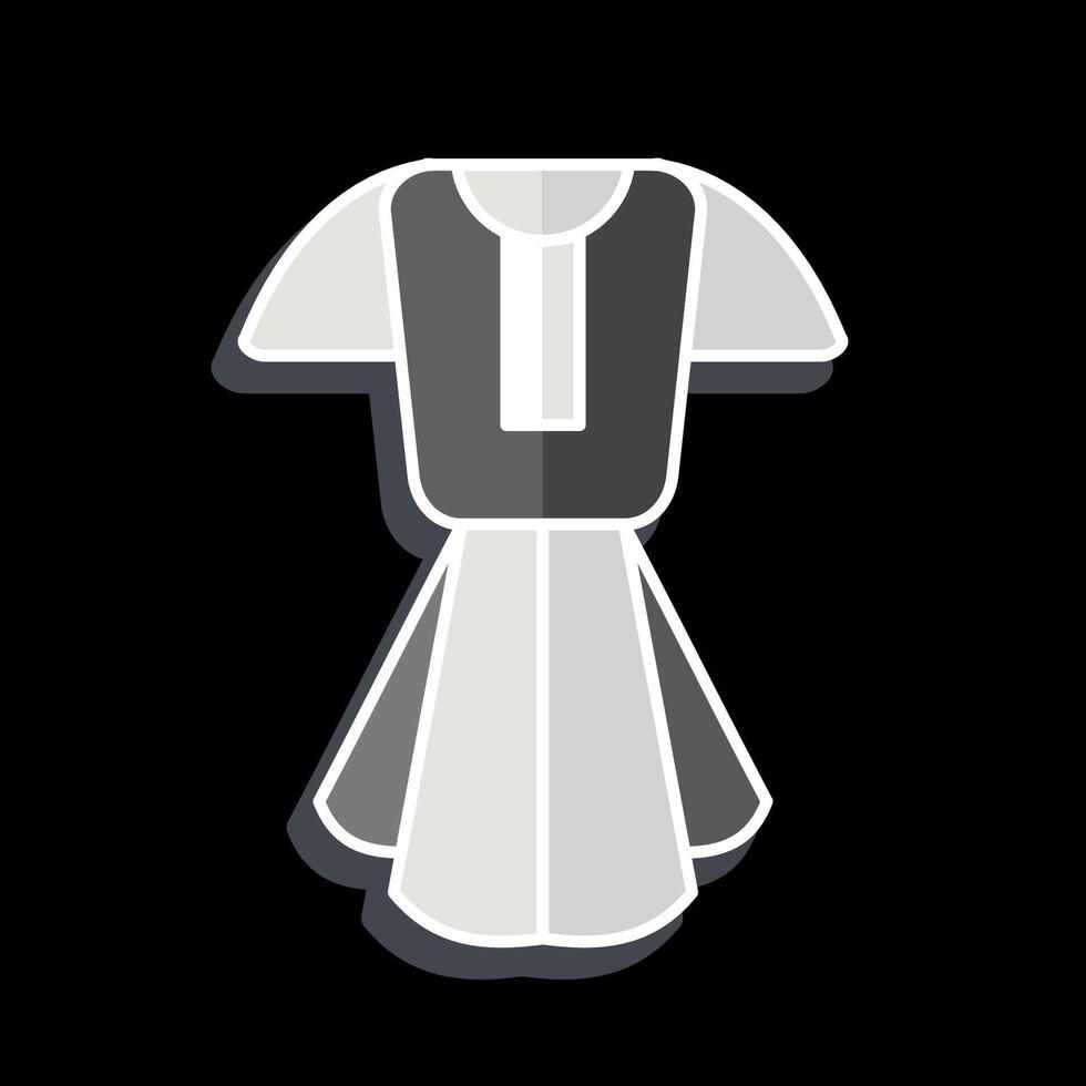 Icon Dress. related to Tennis Sports symbol. glossy style. simple design illustration vector