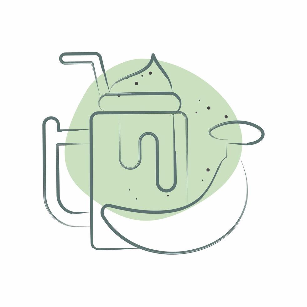 Icon Banana Smothie. related to Healthy Food symbol. Color Spot Style. simple design illustration vector