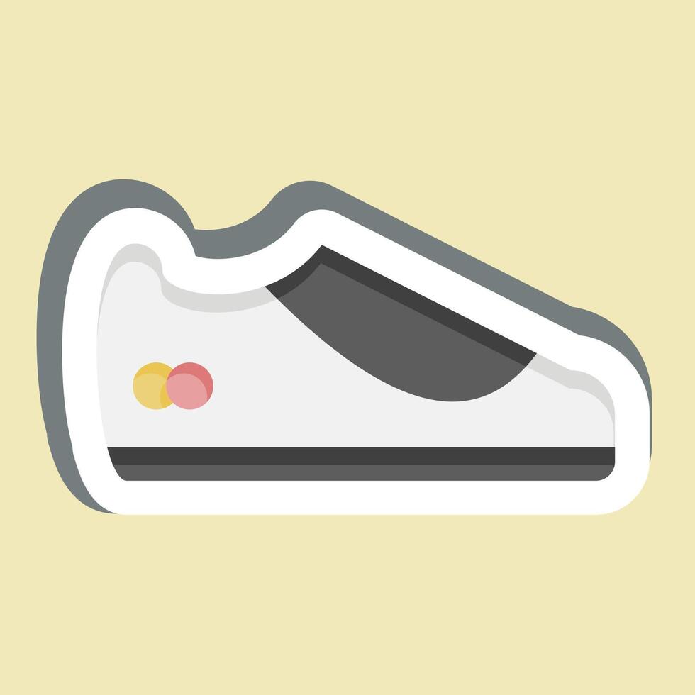 pegatina zapato. relacionado a tenis Deportes símbolo. sencillo diseño ilustración vector