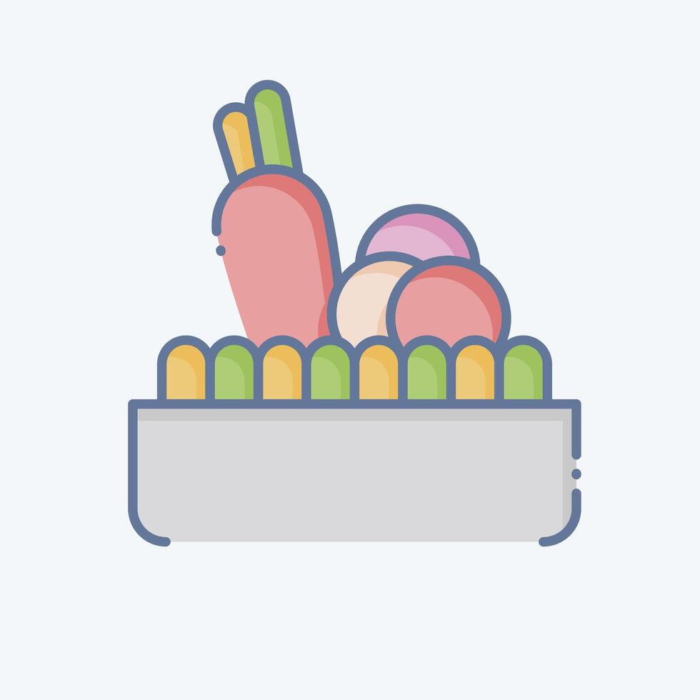 Icon Salad. related to Healthy Food symbol. doodle style. simple design illustration vector