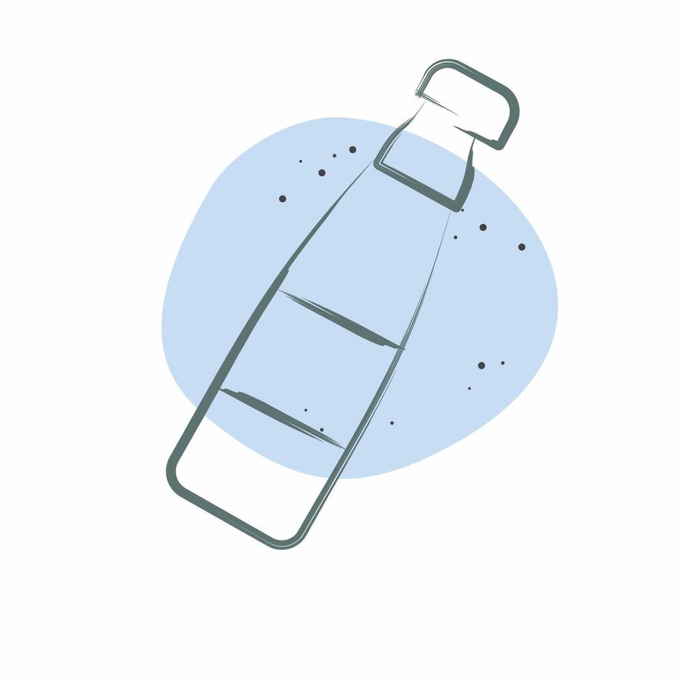 icono agua botella. relacionado a tenis Deportes símbolo. color Mancha estilo. sencillo diseño ilustración vector