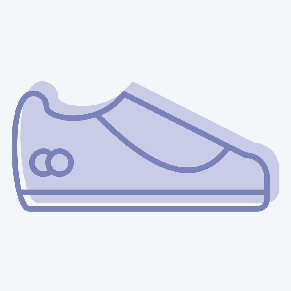 icono zapato. relacionado a tenis Deportes símbolo. dos tono estilo. sencillo diseño ilustración vector