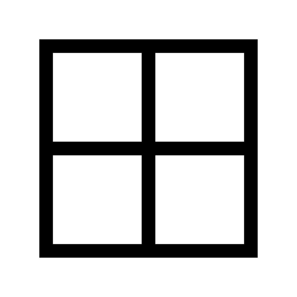 Simple window icon. Window glass. vector