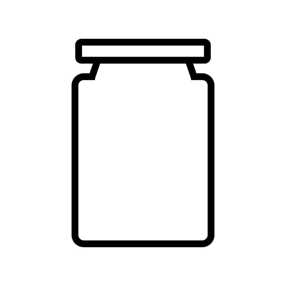 Simple jar icon. Container. vector