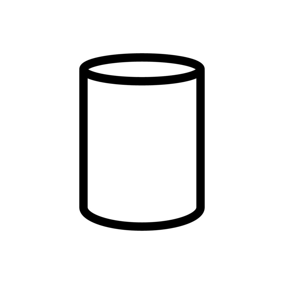 Cylinder icon. A round cylinder. vector