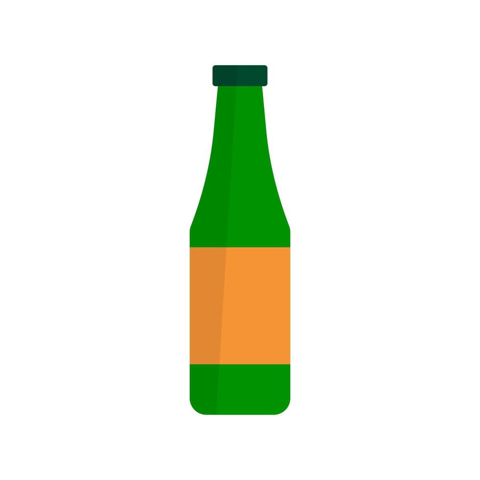 Simple bottle icon vector