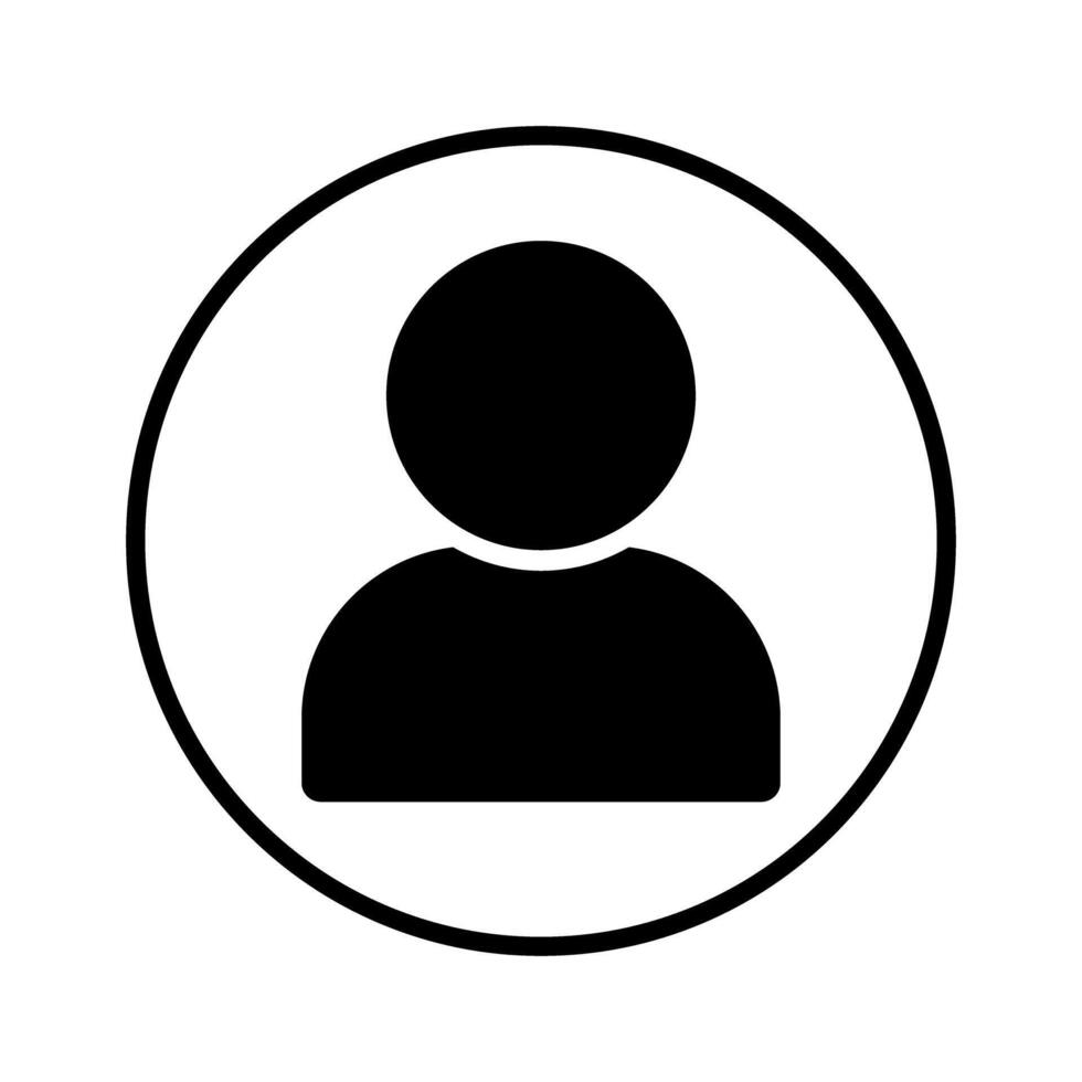 Round anonymous person icon. vector