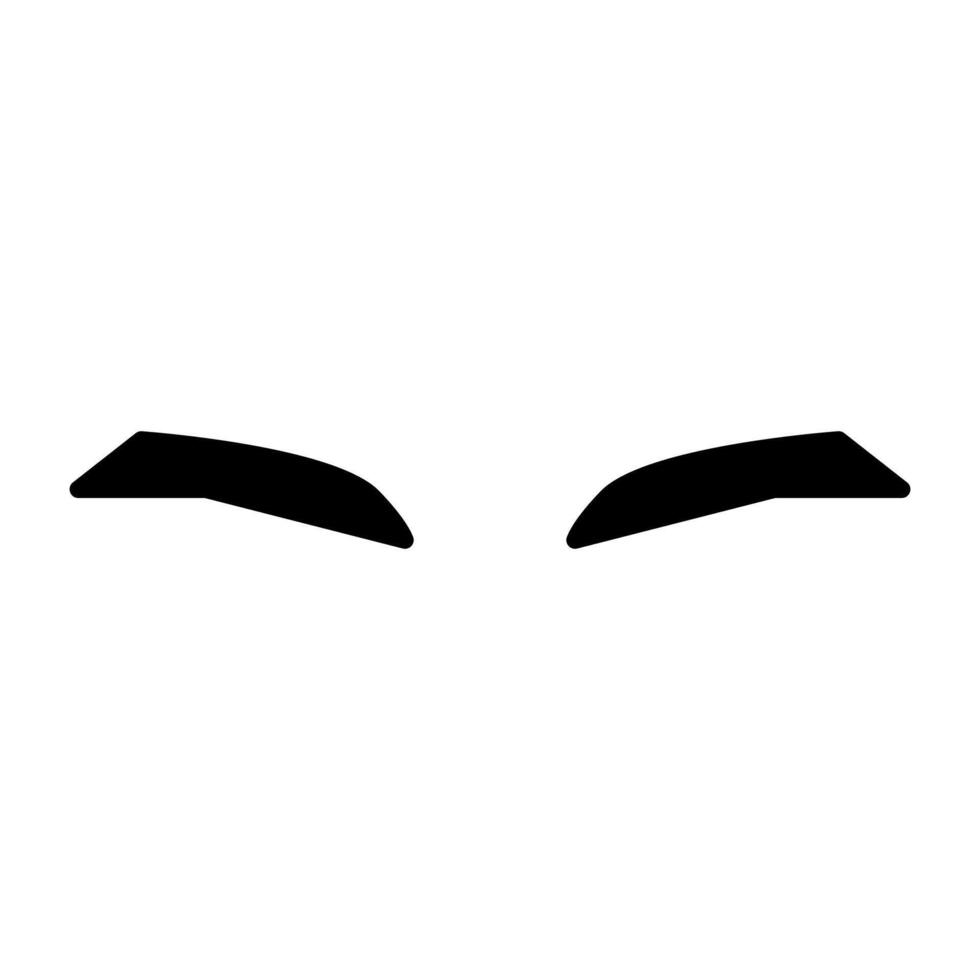 Simple eyebrows silhouette icon. vector